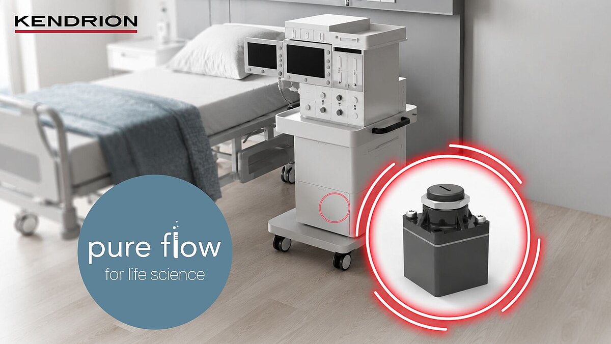 Kendrion Pure Flow Pressure Regulator 48.3 for precise control of medical gases