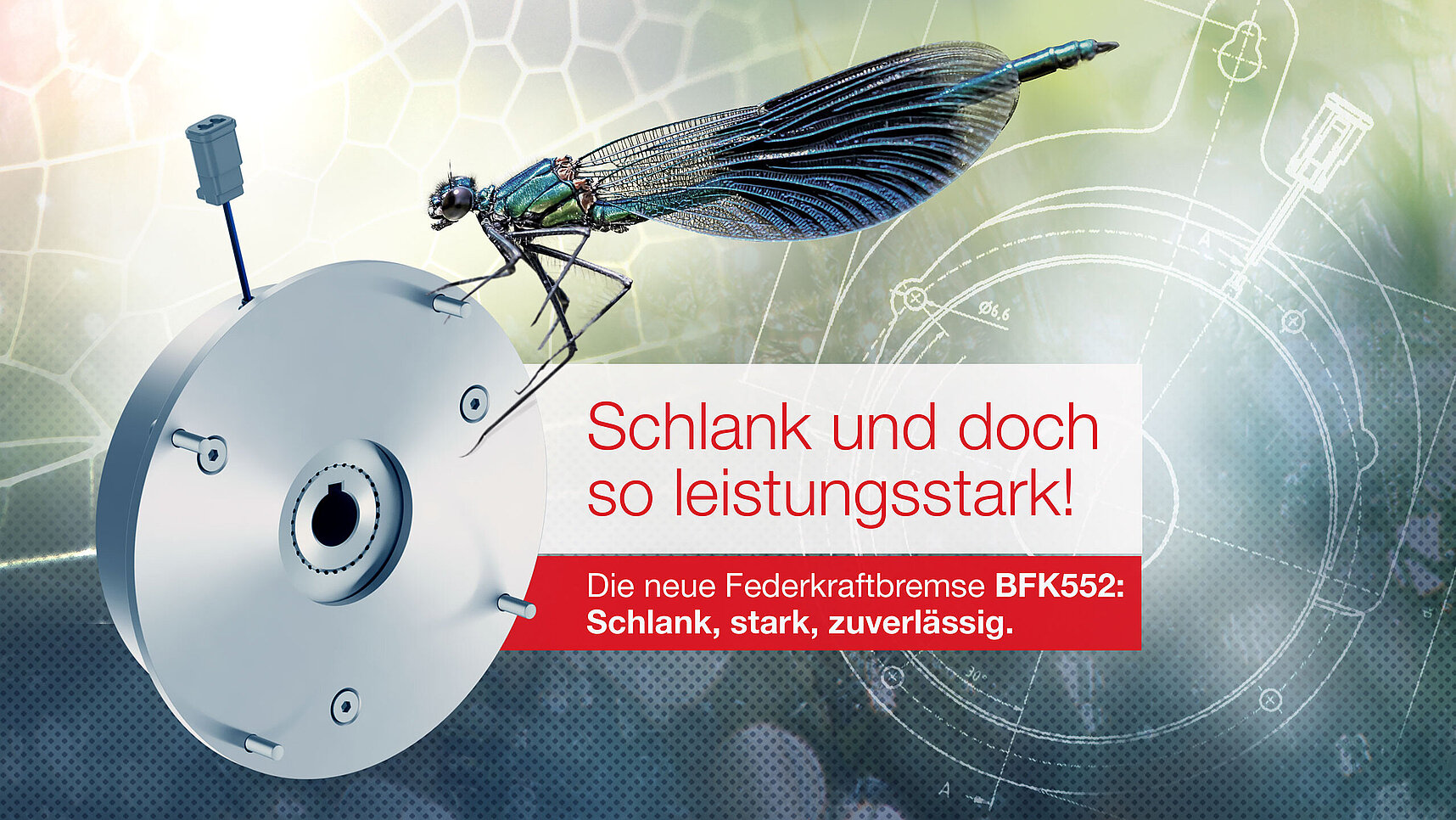Federkraftbremse Kendrion INTORQ BFK552 speziell zum Einsatz in der Intralogistik, insbesondere bei Flurförderzeugen