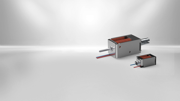 Latching solenoids are single-stroke solenoids for short term as well as intermittent operation with an ascending magnetic force characteristic. Integrated permanent magnets hold the armature with a defined holding force without electrical energy being supplied. 
